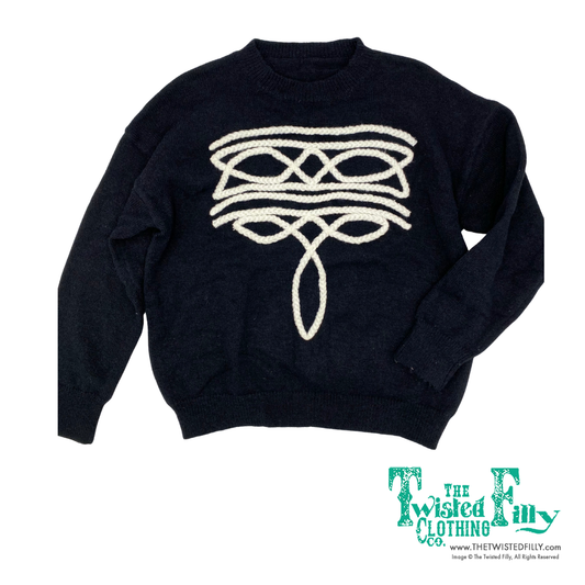 Boot Stitch - Adult Sweater - Black (7pcs)