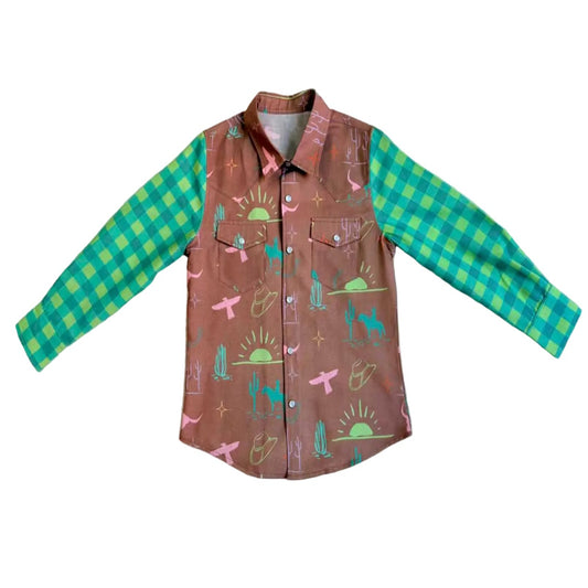Bright Western Things Mixed - Toddler Pearl Snap LS Shirt (4pcs)