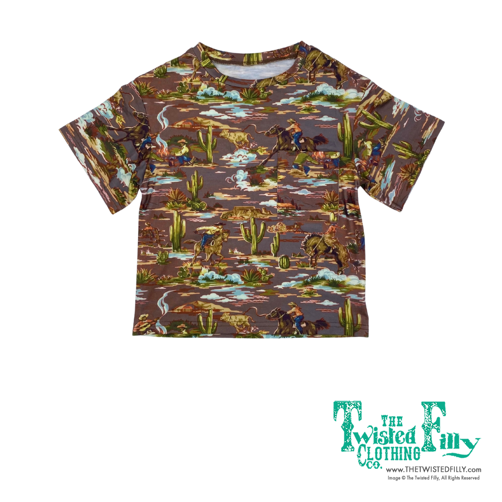 Brown Cowboy - Youth SS Pocket Tee (6pcs)