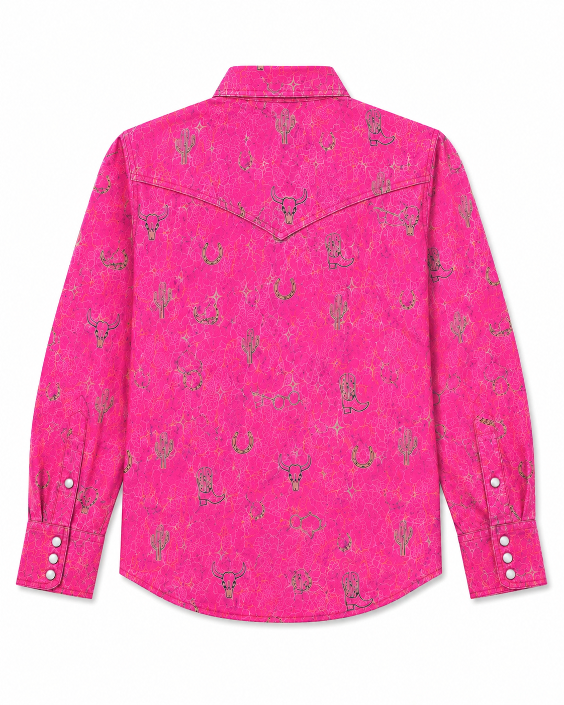 Neon Pink Desert Things LS Pearl Snap Vented Performance Shirt- Toddler LS Pearl Snap Vented Performance Shirt (6pcs)