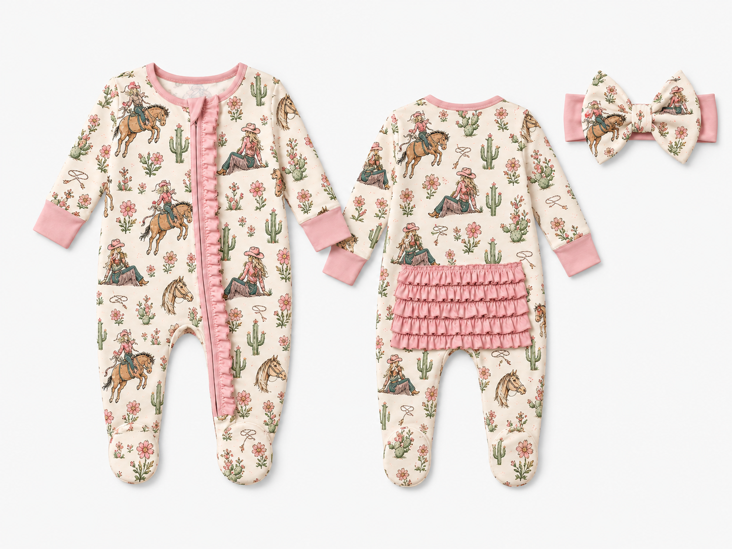 Pink Cowgirl & Chaps - Bamboo PJ's (6pcs)