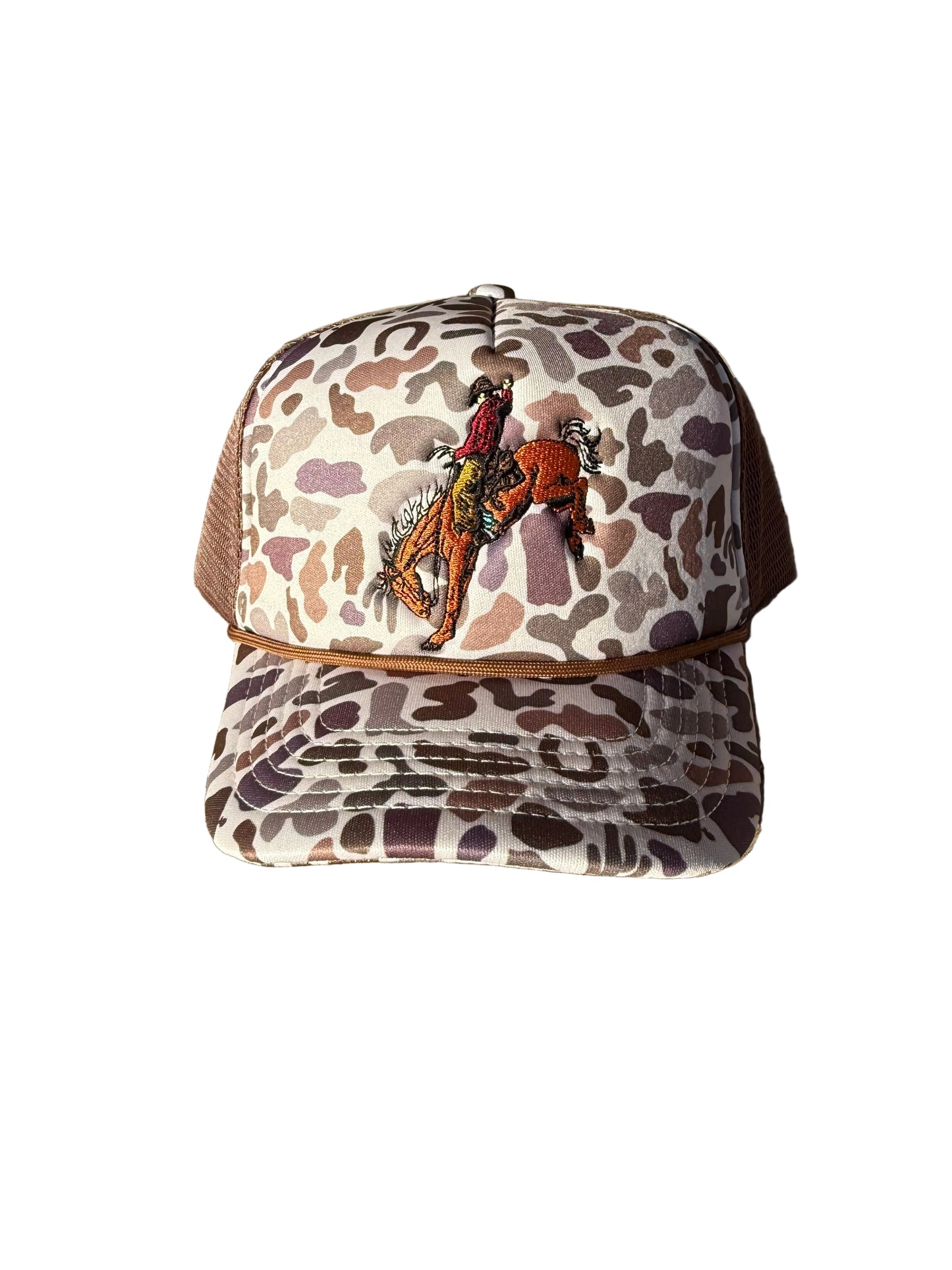 Camo Bucking Cowboy - Foam Trucker Hat (2 Pcs)