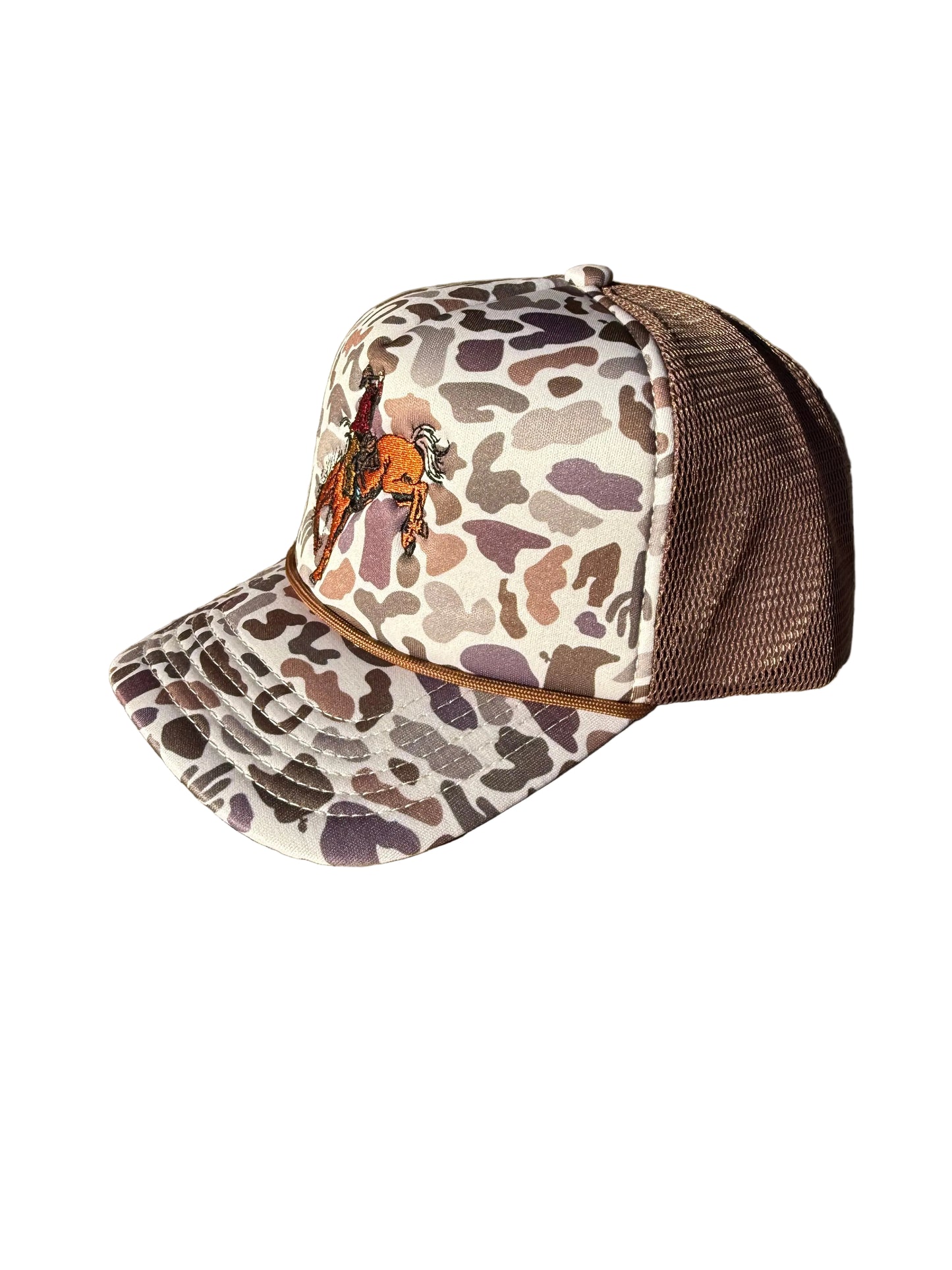 Camo Bucking Cowboy - Foam Trucker Hat (2 Pcs)