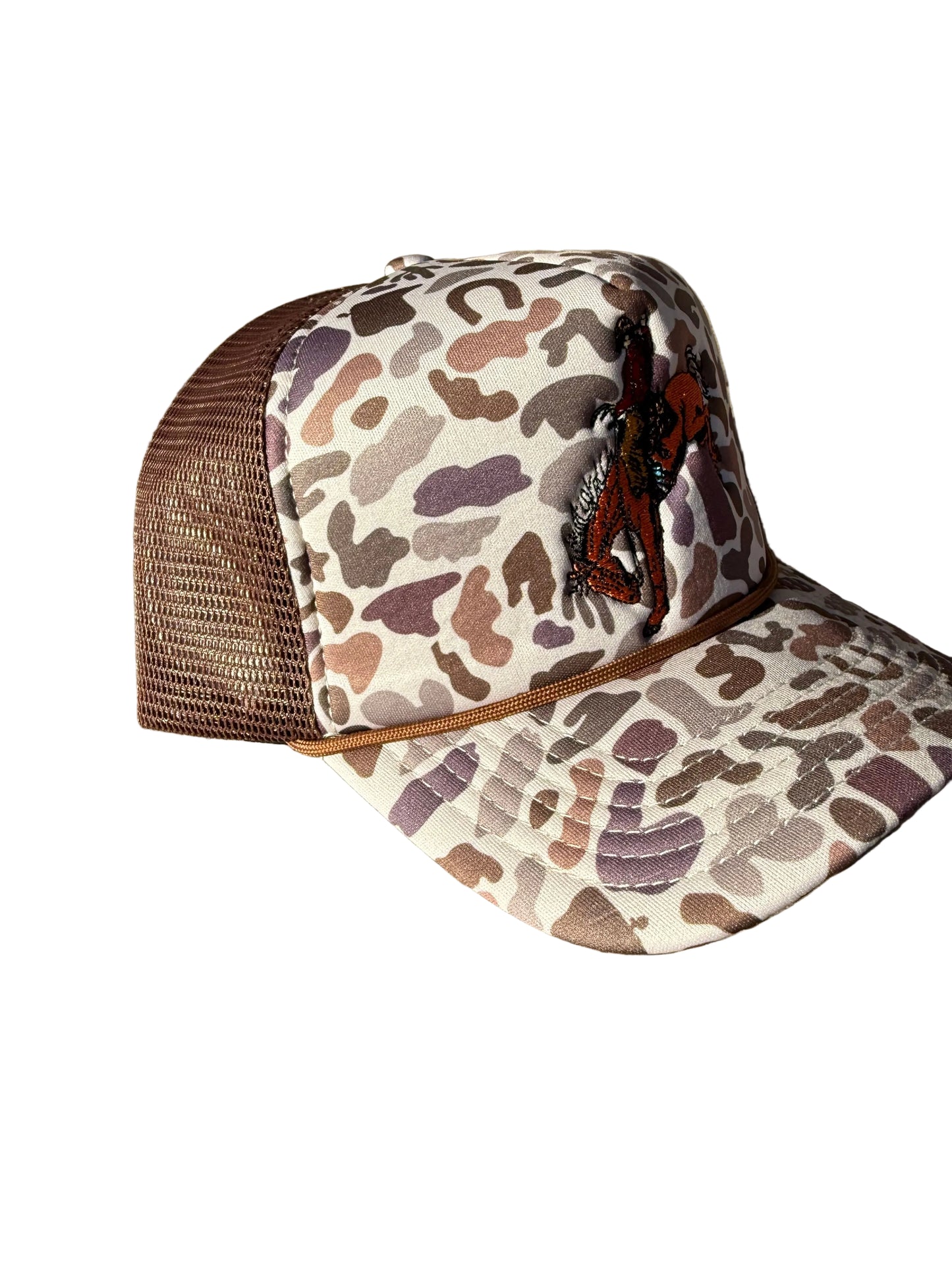 Camo Bucking Cowboy - Foam Trucker Hat (2 Pcs)