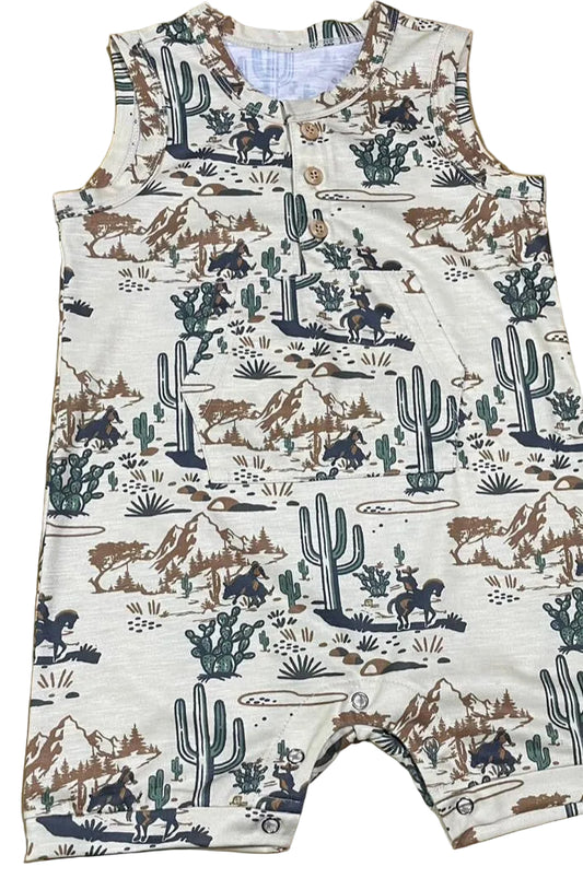 Desert Cowboy - Infant Slvls Short Romper (6pcs)