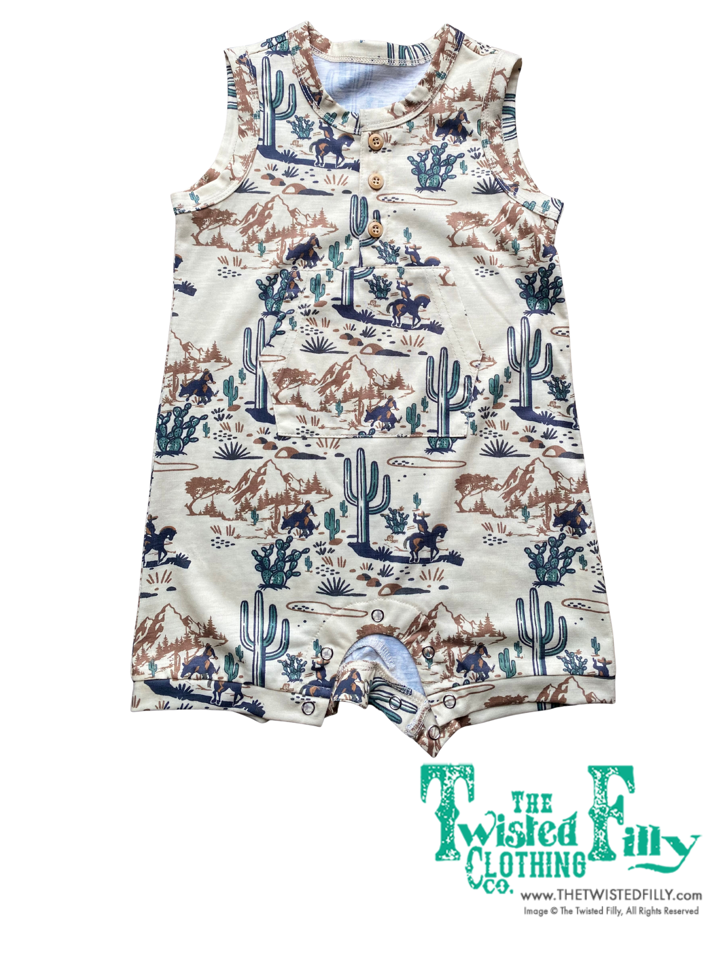 Desert Cowboy - Infant Slvls Short Romper (6pcs)