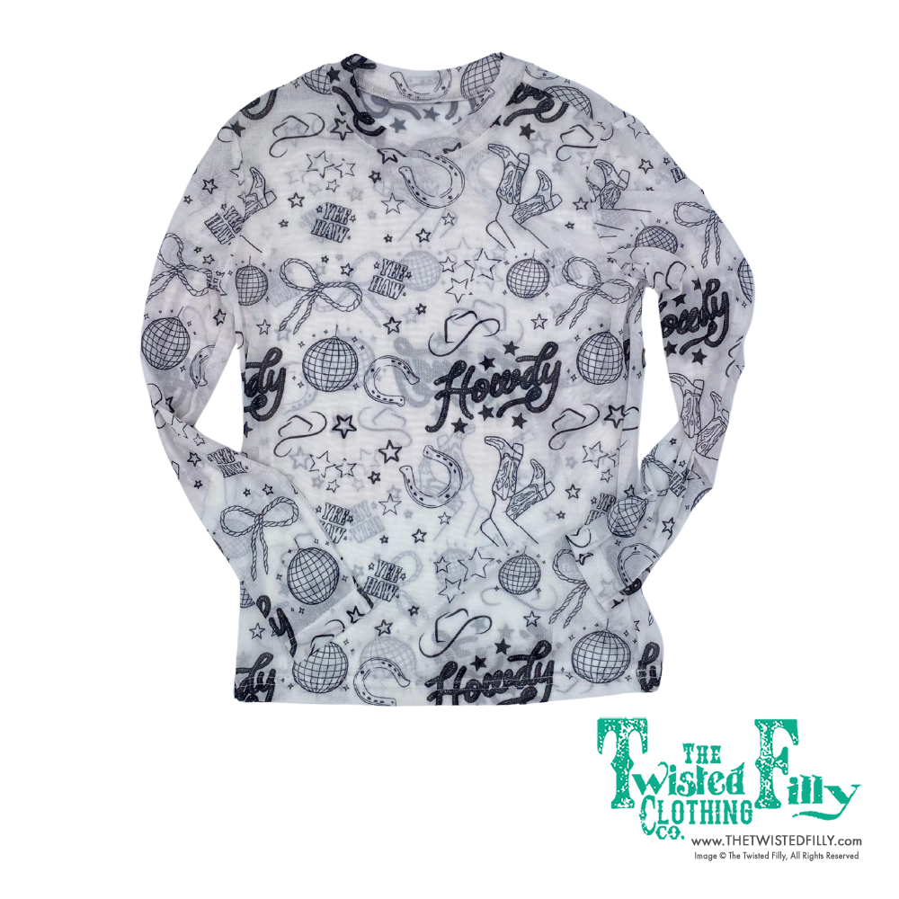 Disco Howdy - Toddler Mesh LS Top (4pcs)