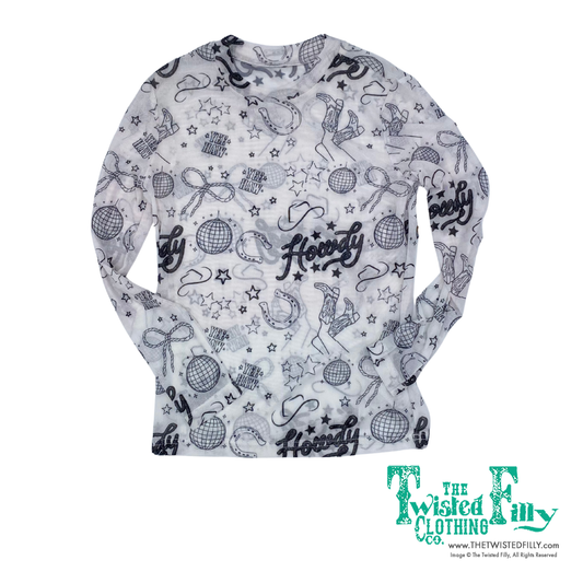 Disco Howdy - Toddler Mesh LS Top (4pcs)