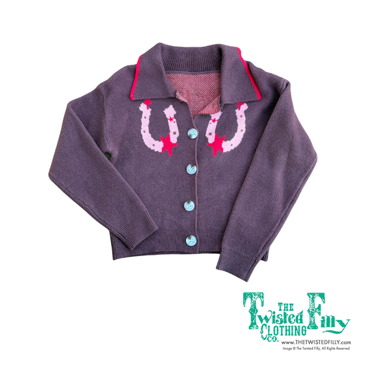 Double Horse Shoe - Toddler Sweater Cardigan (4pcs)