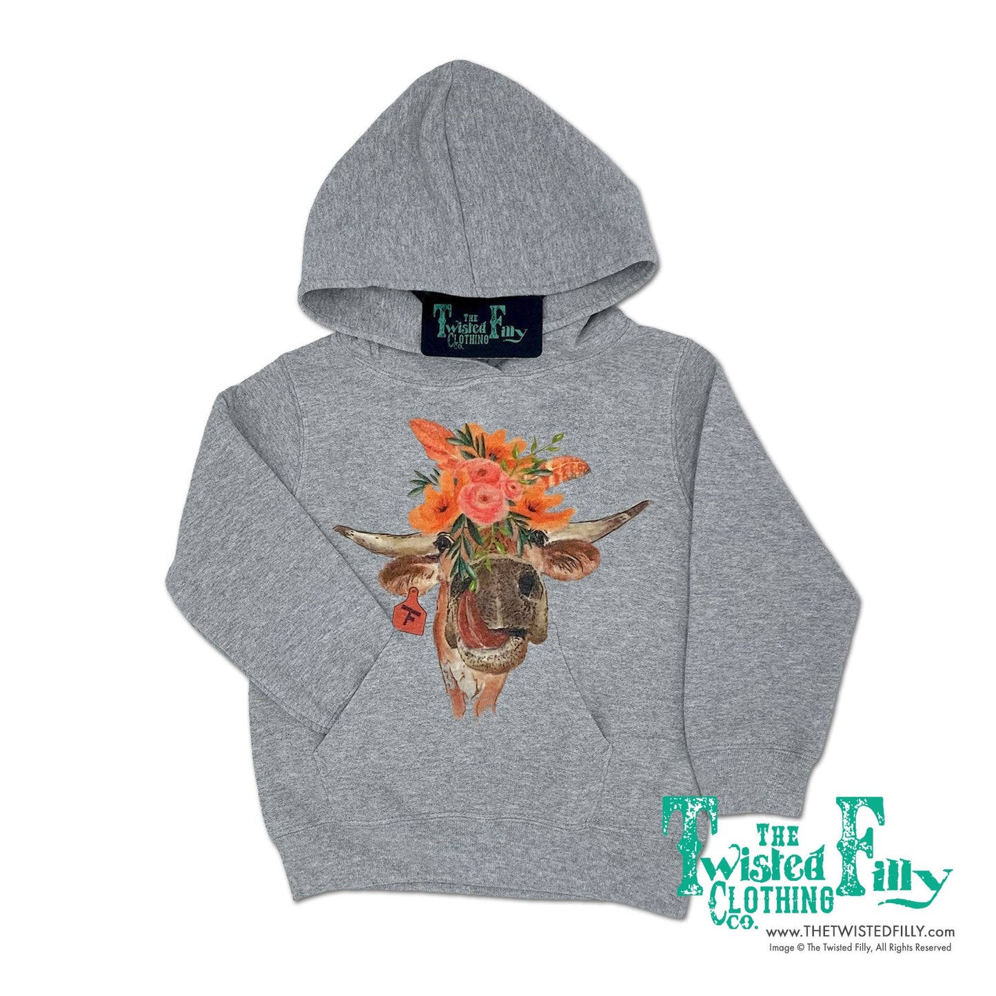 Flower Child Steer - Toddler Hoodie (6 Pcs)
