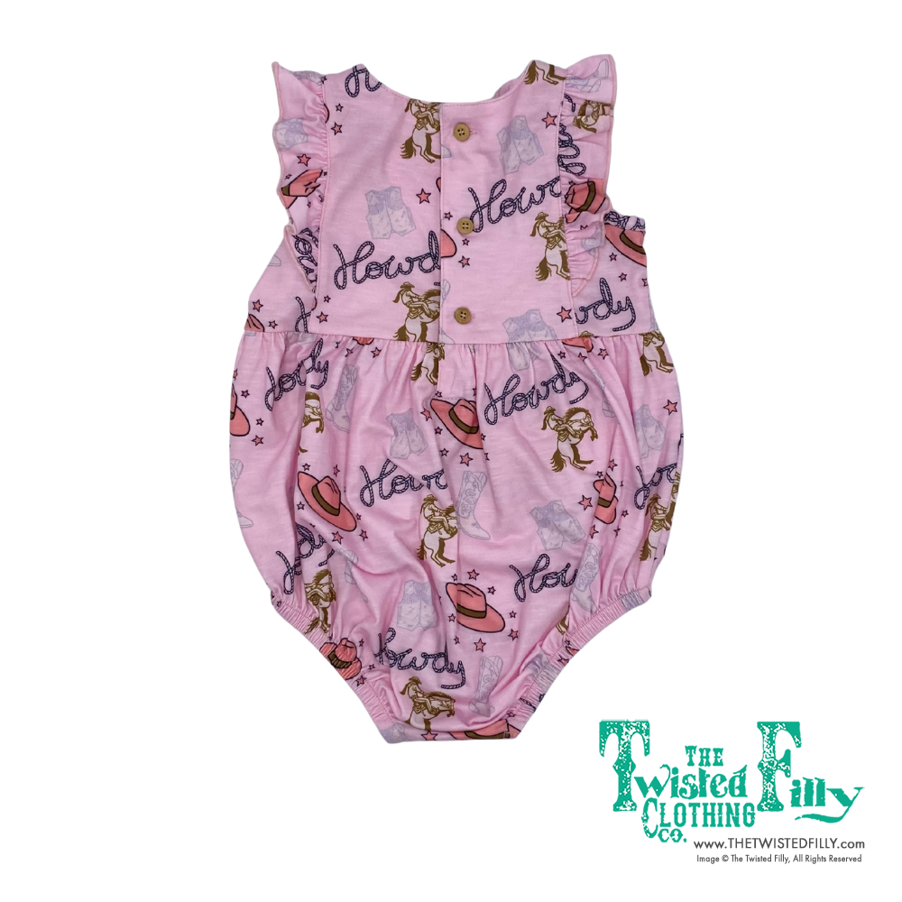 Girly Cowgirl Pink - Infant Ruffle Onesie (6pcs)