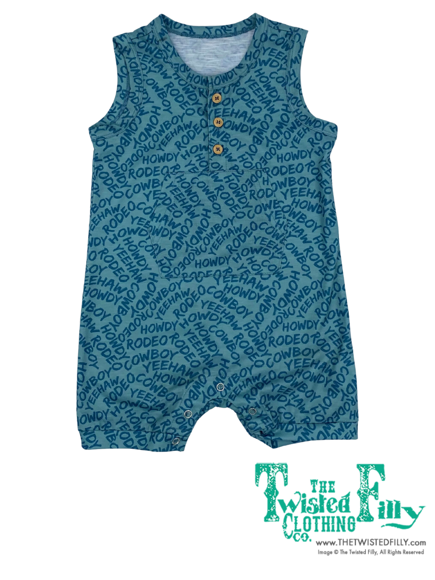 Howdy Text - Infant Slvls Short Romper (6pcs)