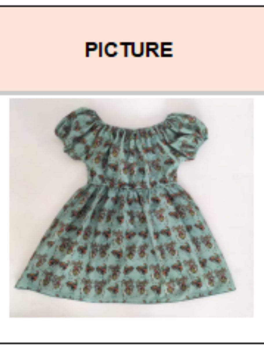 Teal Howdy - Toddler Elastic Dress (4pcs)