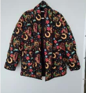 Black Yee Haw - Youth Quilted Jacket