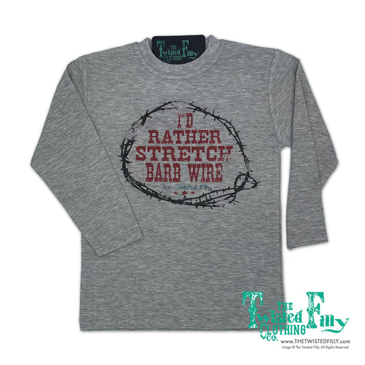 I'd Rather Stretch Barb Wire - L/S Toddler Tee (6 Pcs)