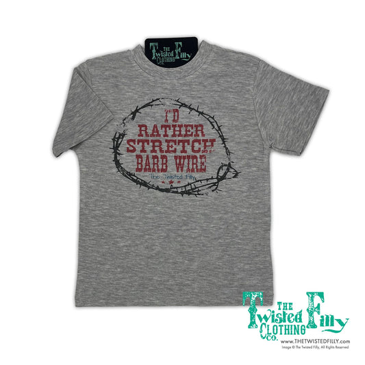 I'd Rather Stretch Barb Wire - S/S Youth Tee (6 Pcs)