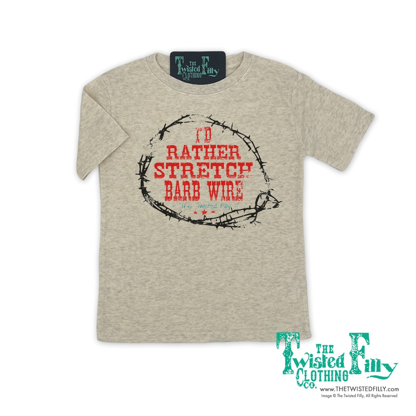I'd Rather Stretch Barb Wire - S/S Youth Tee (6 Pcs)