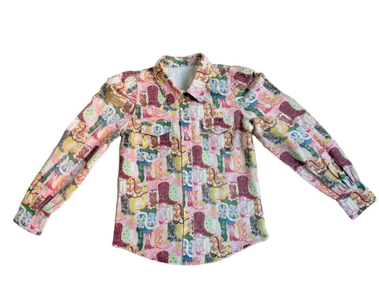 Vintage Kicking Boots - Toddler LS Pearl Snap (4pcs)