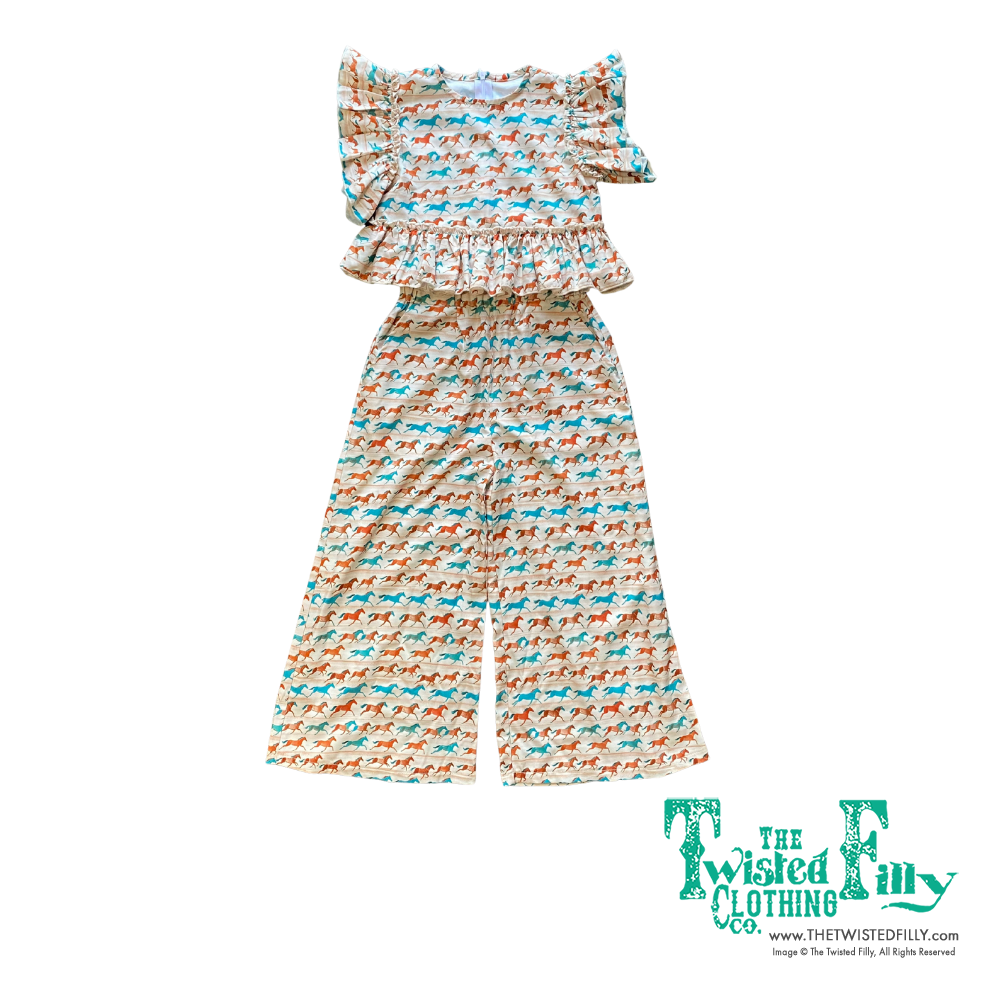 Multi Pony - Youth Ruffle Pant Set (6pcs)