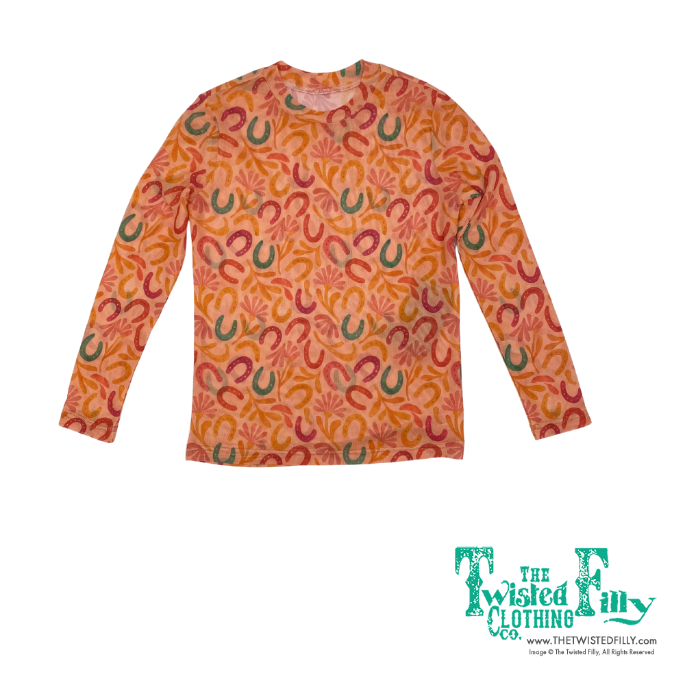 Orange Horseshoe - Toddler Mesh LS Top (4pcs)