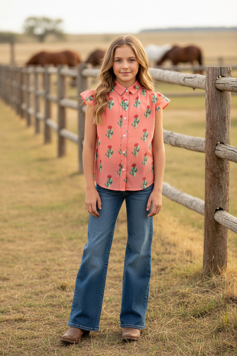 Corral Cactus - Toddler SS Blouse (4pcs)