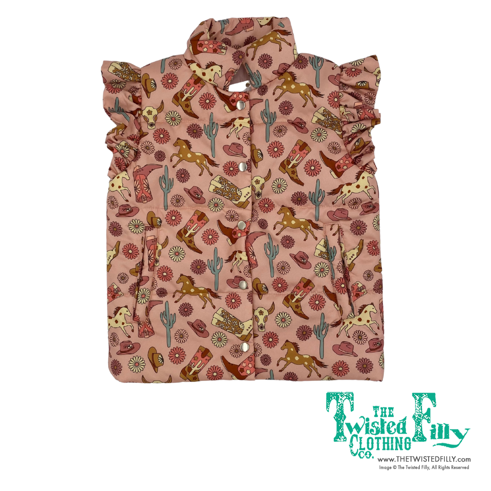 Pink Boot - Infant Ruffle Vest (6pcs)