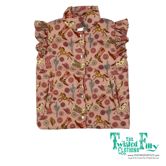 Pink Boot - Infant Ruffle Vest (6pcs)