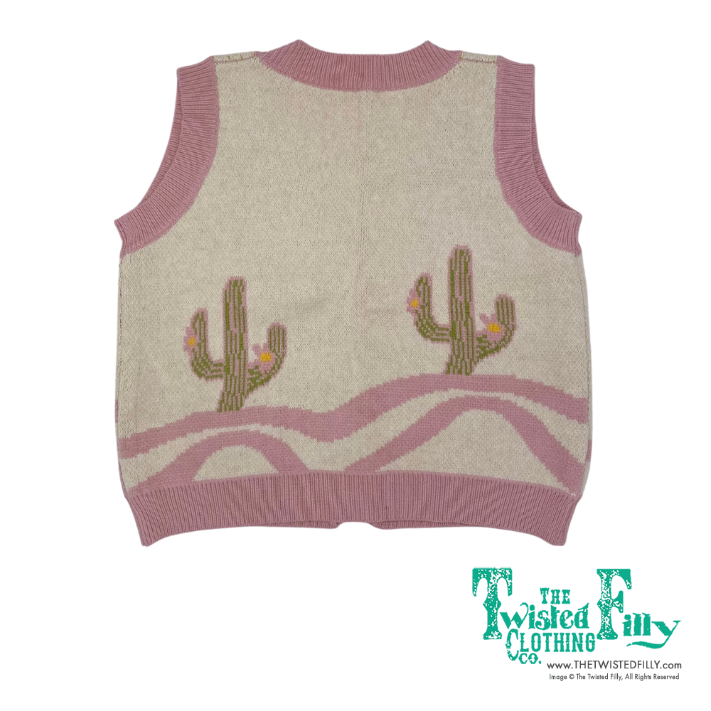 Pink Cactus - Toddler Sweater Vest Cardigan (4Pcs)