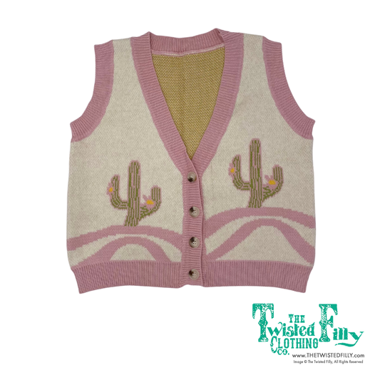 Pink Cactus - Youth Sweater Vest Cardigan (6pcs)