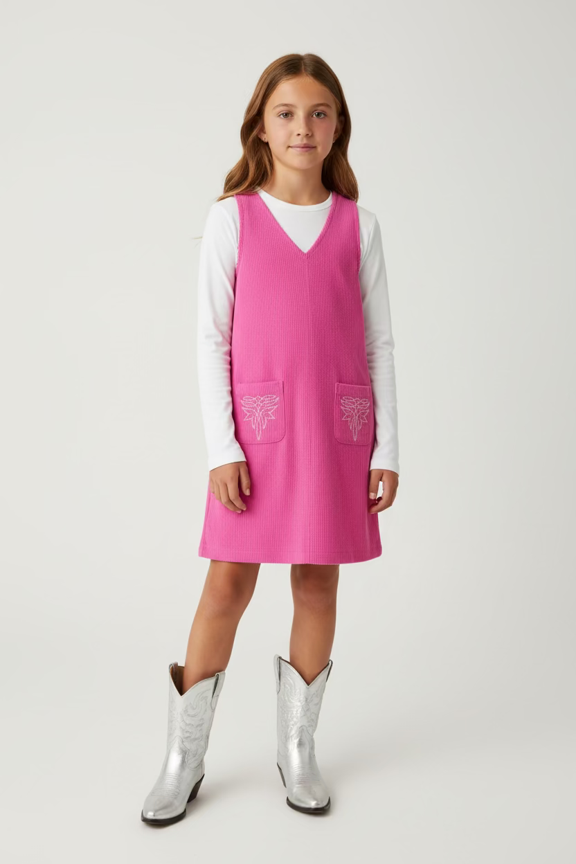 Pink Corduroy - Infant Sleeveless Dress (6pcs)