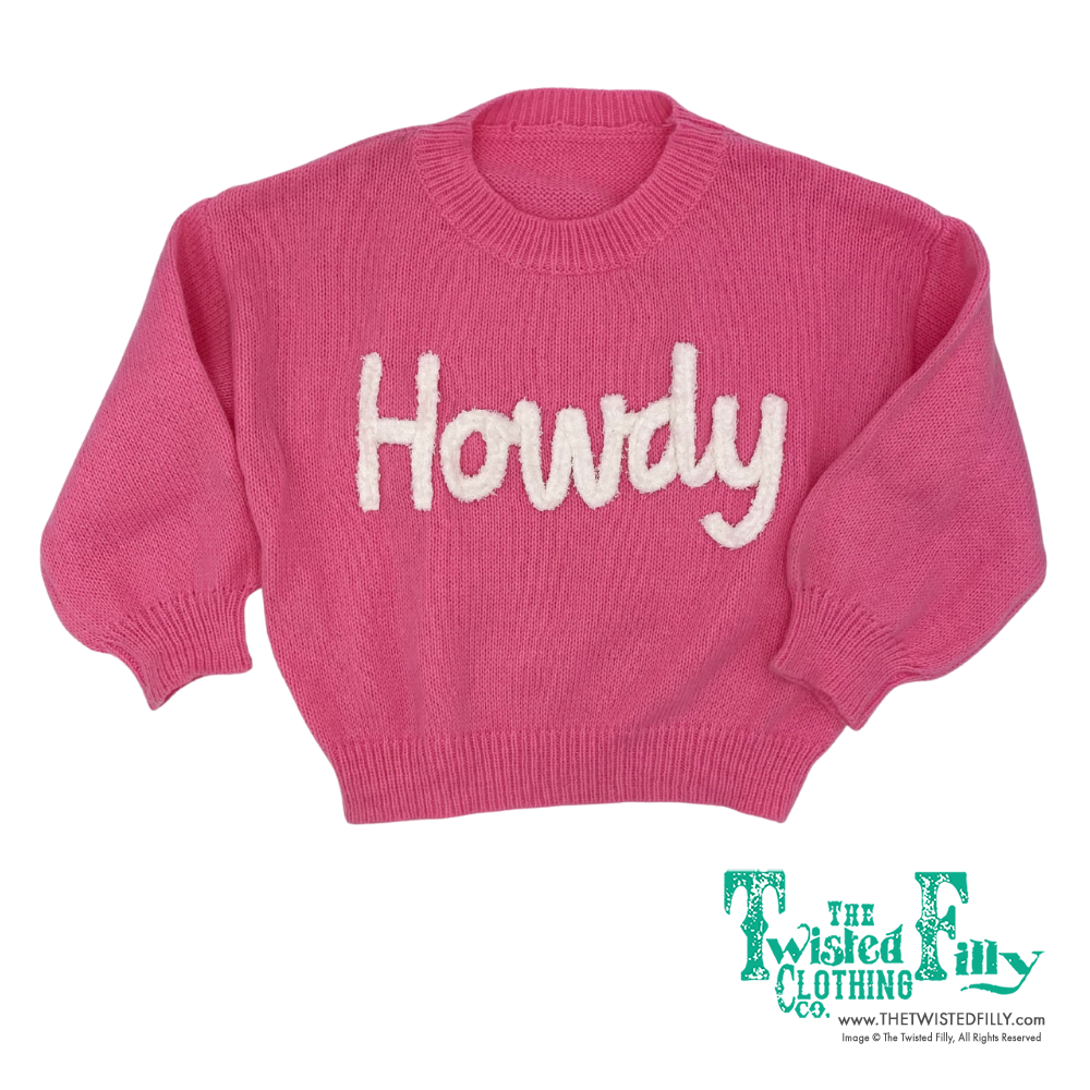 Pink Howdy Upper Case - Toddler Sweater (4pcs)