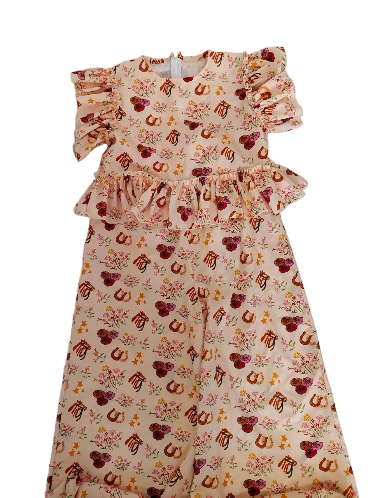 Pony Floral - Toddler Ruffle Pant Set (4pcs)