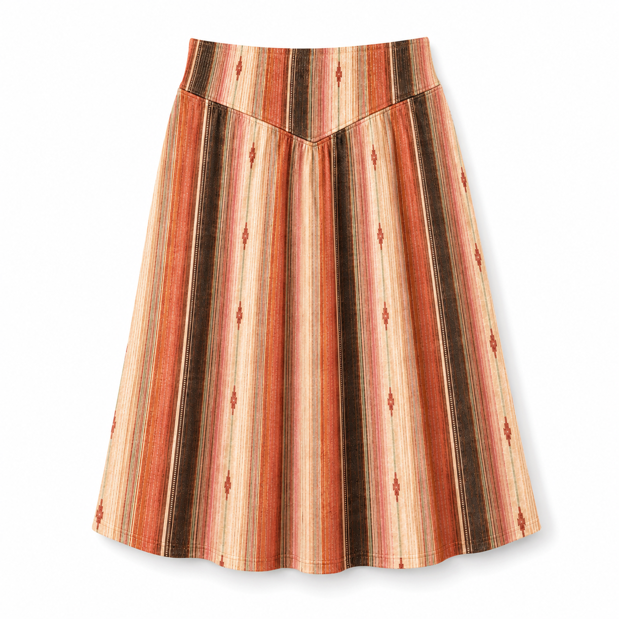 Prairie Pink Serape Western Yoke Skirt- Womens Western Yoke Skirt (8pcs)