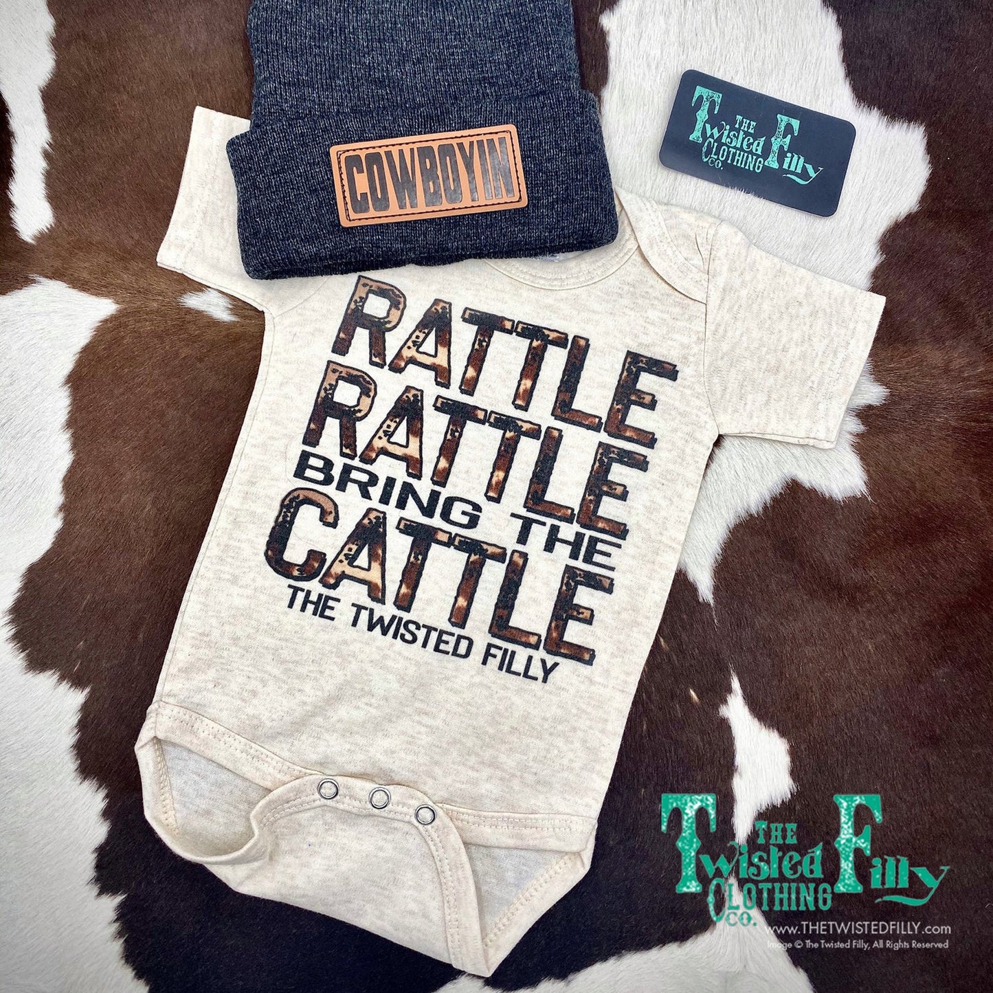 Rattle Rattle Bring the Cattle - S/S - Infant One Piece (6pcs)
