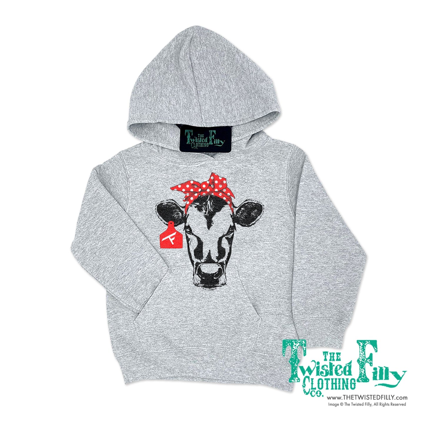 Red Bandana Calf - Toddler Hoodie (6pcs)