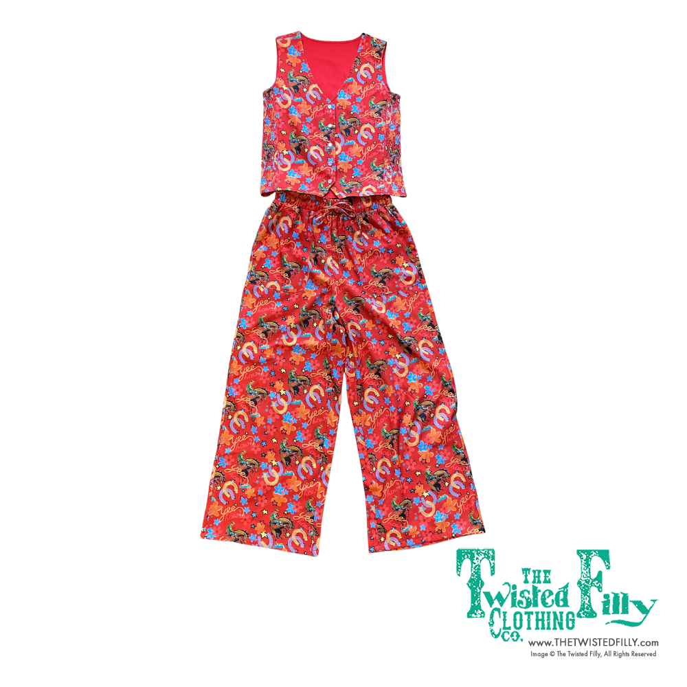 Red Yee Haw - Youth Pearl Snap Vest (6pcs)