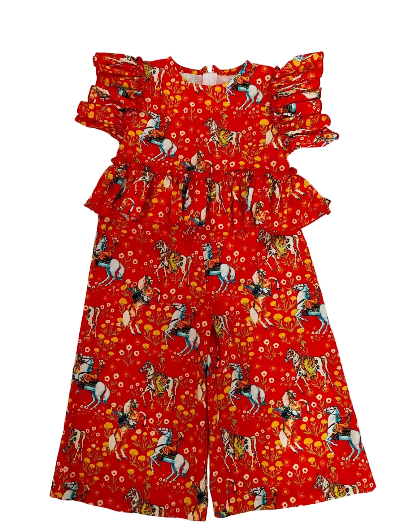 Red Cowboy - Toddler Ruffle Pant Set (4pcs)