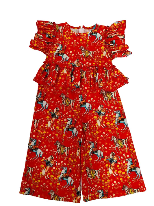 Red Cowboy - Infant Ruffle Pant Set (6pcs)