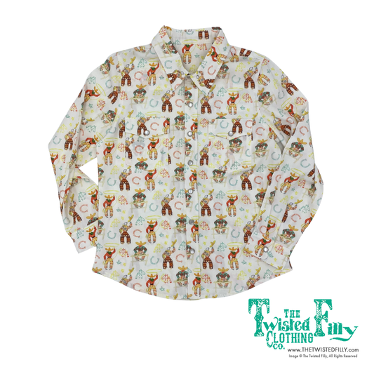 Roping Cowboy - Youth LS Pearl Snap (6pcs)