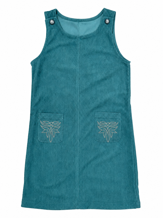 Sage Corduroy - Youth Sleeveless Dress (6pcs)