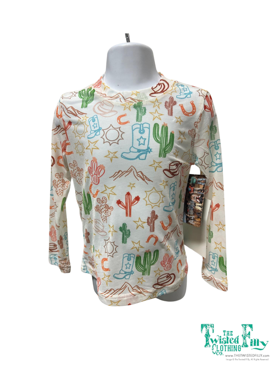 Western Things - Toddler Mesh LS Top