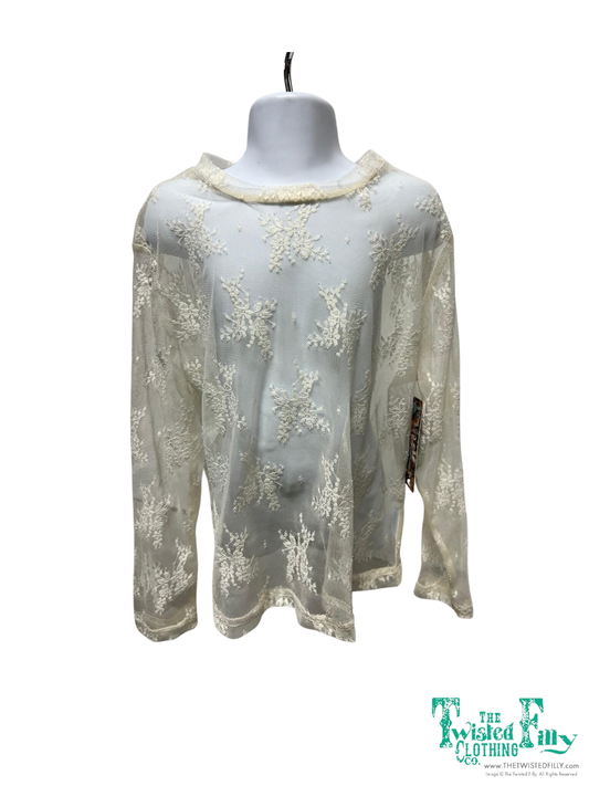 Youth LS Lace Top - (6pcs)