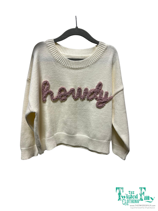 Howdy Ivory Blush - Youth Sweater (6pcs)