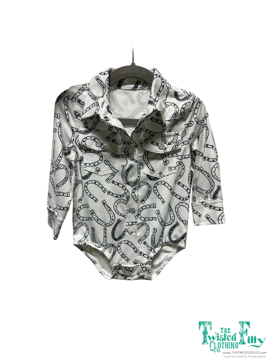 White Horseshoe - Pearl Snap LS One Piece (6pcs)