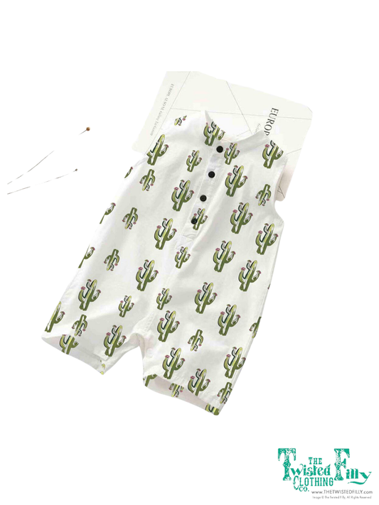 Infant Sleeveless Short Romper - Cactus (6pcs)