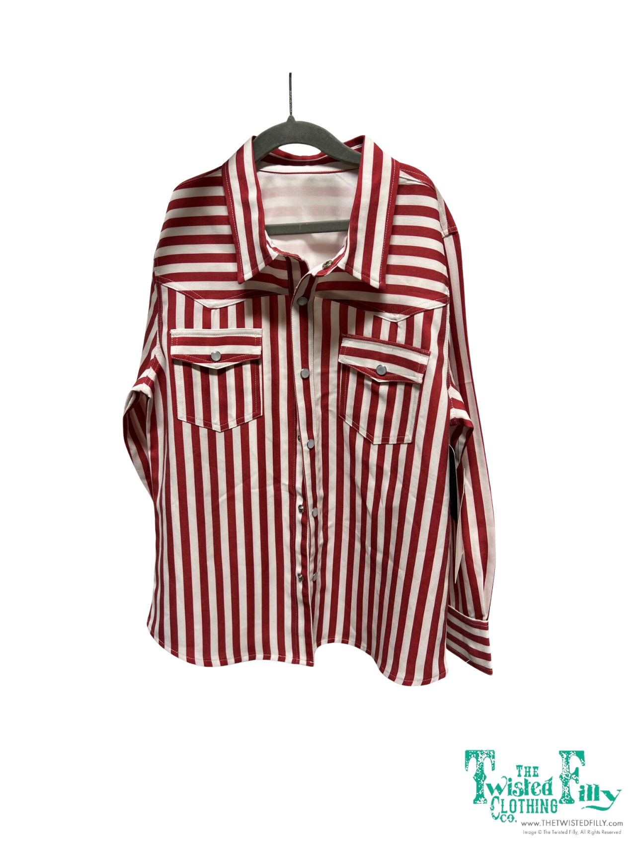 Red Stripe - Toddler LS Pearl Snap (4pcs)