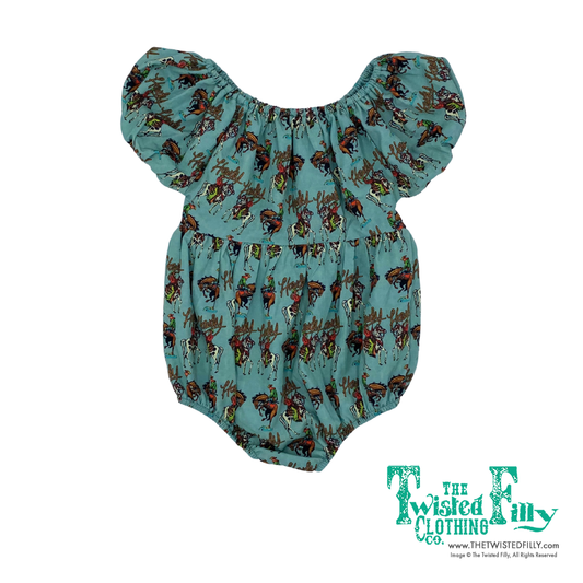 Teal Howdy - Infant Elastic Bubble Onesie (6pcs)