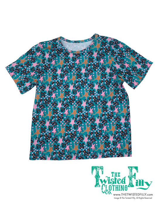 Turquoise Cheetah Star - Toddler SS Tee (4pcs)