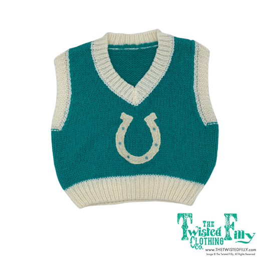 Turquoise Horse Shoe - Youth Sweater Vest (6ps)