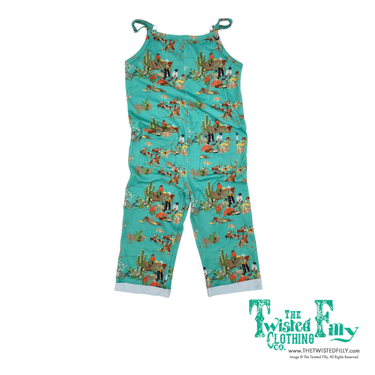 Turquoise Wagon - Toddler Sleeveless Romper (4pcs)